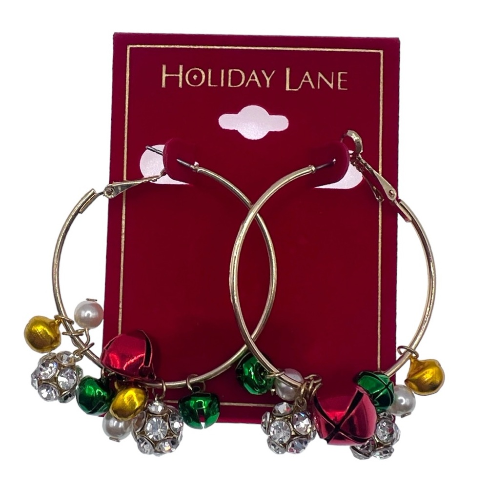 Macy’s Hoop jingle ornament earrings